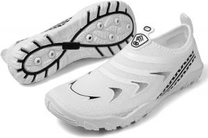 Водные тапочки для женщин и мужчин, дышащие, здоровые и нескользящие, быстро сохнущие, для ходьбы, походов, плавания, бассейна, пляжа, дайвинга, серфинга и водного спорта Movnebyro, белый