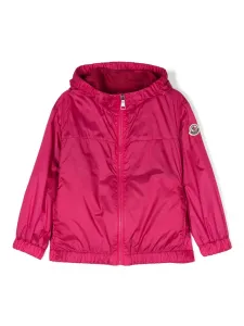 Куртка Owara на молнии с капюшоном Moncler Enfant, розовый