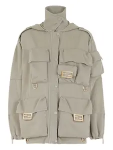 Куртка с логотипом и множеством карманов FENDI, нейтральный