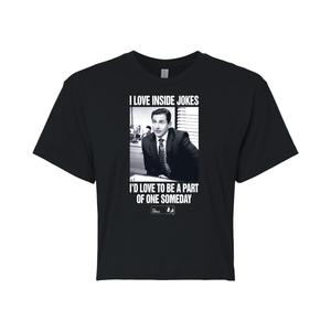 Укороченная футболка The Office Michael Jokes для юниоров Licensed Character, черный