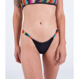 Низ бикини Hurley Chevron Cheeky Scoop, черный