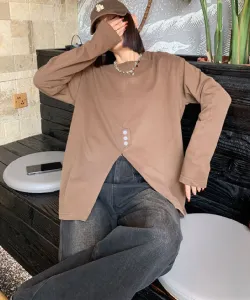 Футболка с разрезом спереди Aimoha - Select -, цвет Coffee