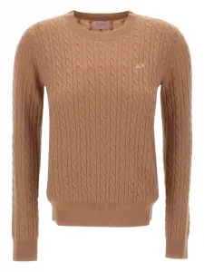 Свитер фактурной вязки Sun68, нейтральный