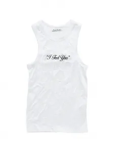 Топ-майка с принтом Acne Studios, белый