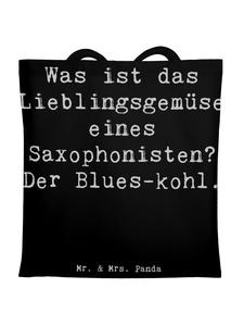 Сумка Mr. & Mrs. Panda Tragetasche Saxophon Blues mit Spruch, черный