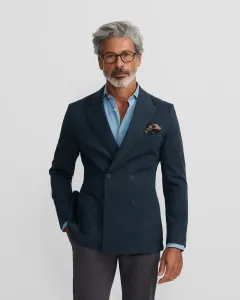 Мужской повседневный пиджак на перекрещенных пуговицах Silbon, синий