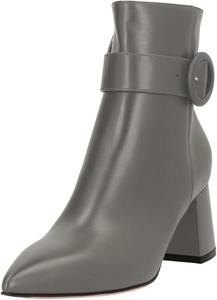 Женские стильные закрытые ботильоны Zszszsu с заостренным носком, на каблуке, с массивным блок-каблуком, короткие, удобные, платьевые, осенние, размеры 4-16 US, Grey