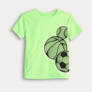 Детская футболка с коротким рукавом и принтом Jumping Beans, Lime All Sport