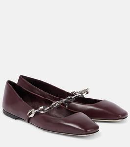 Кожаные балетки Diamond Tilda Jimmy Choo, цвет diamond tilde flat nap