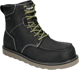 Мужские классические утепленные кожаные водонепроницаемые с противоскользящей подошвой ботинки RefrigiWear с носком типа мокасин, черный