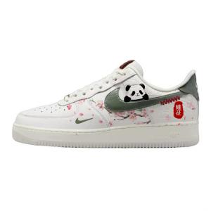 Nike Кроссовки Air Force 1 с низким верхом, амортизирующие, износостойкие, унисекс, белые, зеленые