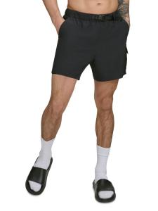 Плавки-шорты со стандартной посадкой и пряжкой на талии DKNY, черный