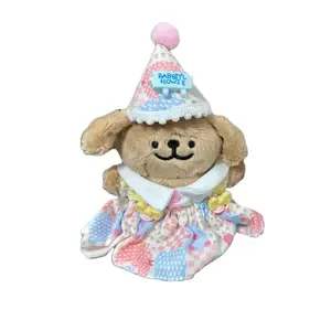 CHUNTUSHU Очаровательный коричневый биб энд брейс плюшевый кулон с щенком 10см высота