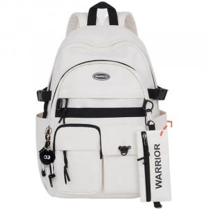 Большой нейлоновый рюкзак Warrior унисекс белый