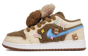 Jordan Air Jordan 1 Винтажные женские баскетбольные кроссовки, цвет rice brown
