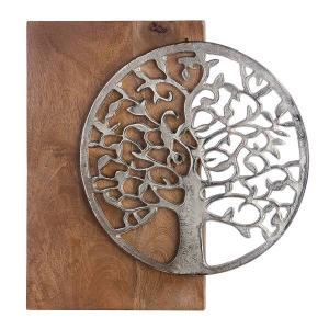 Металлическая картина GILDE Lebensbaum цвет natur/silber