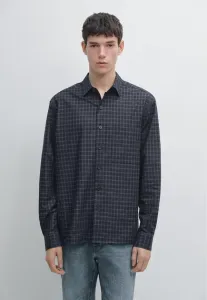 Рубашка в клетку свободного кроя Massimo Dutti, Dark Blue