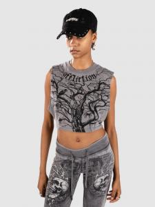 Майка Affliction Catharsis Sleeveless Crew Tank Top, silver