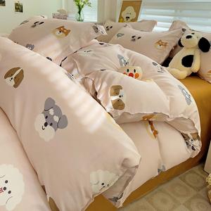 Yalu Комплект постельного белья из 4 предметов, 1.5 м (пододеяльник 150х200 см), цвет Wangwangyuan