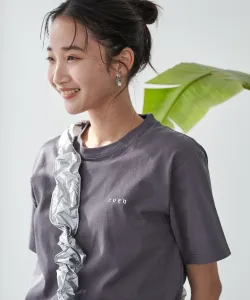 Футболка из хлопка с вышитым логотипом COEN производства США, цвет Dk.Gray