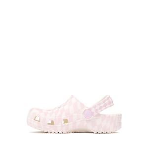 Сабо Crocs Classic Warped Checker Clog, белый/розовый