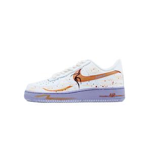 Кроссовки Air Force 1 Energetic Orange Power Abrasion Resistant Height Increasing Low top Skateboard Men's Orange Nike, оранжевый красный