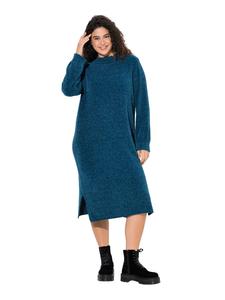 Ulla Popken Вязаное платье цвета бензина