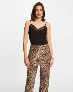 Женский топ на тонких бретелях Morgan, черный