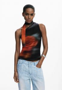 Топ Desigual KNOT NECKLINE , Black