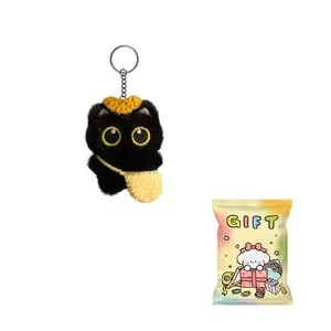 Brangdy Милый и очаровательный черный котик кукла плюшевый подвес 13см высота