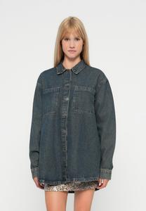 Блуза Noisy May NMALVA SHIRT, Dark Blue Denim/Dark-Blue Denim