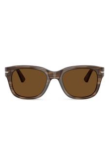 Persol солнцезащитные очки в квадратной оправе, коричневый