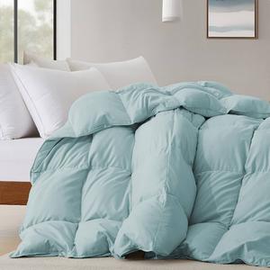 Ультрапушистое всесезонное пододеяльник Unikome с гусиным пухом, синий