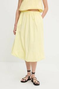 Хлопковая юбка Answear.Lab, желтый