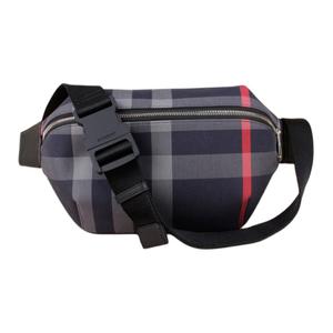 Burberry Средняя поясная сумка из холста мужская морская синяя