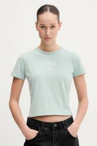 Хлопковая футболка Guess Originals, зеленый