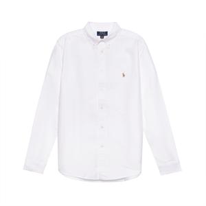 Однотонная футболка Весна Осень Детская Белая Polo Ralph Lauren