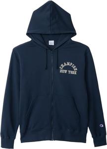 Мужская базовая толстовка Champion C3-C126, с длинным рукавом, из хлопка, выращенного в США, с графическим логотипом и капюшоном, темно-синий