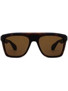 Gucci Eyewear солнцезащитные очки в квадратной оправе, коричневый