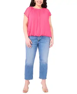 Топ с широким вырезом и рукавами-колокольчиками, плюс сайз Vince Camuto, красный