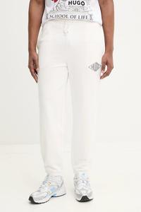 Хлопковые спортивные брюки Hugo, белый