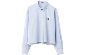 Рубашка женская светло-голубая Miu Miu