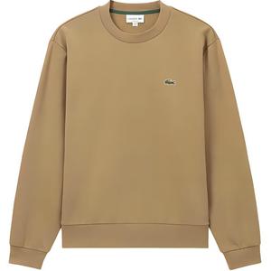 Свитшот с логотипом из тонкого трикотажа LACOSTE, коричневый