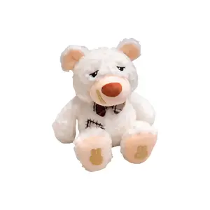 Плюшевая кукла милый медвежонок Puzzled Bear высота 35см Princess lovers, белый