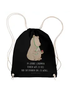 Спортивная сумка Mr & Mrs Panda Sportbeutel Bär Arzt, черный