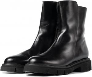 [Luca Grossi] Ботинки унисекс на низком каблуке, короткие женские, Black