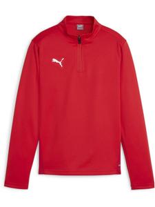 Футболка TeamGoal Training 1/4 Zip Top Jr красного цвета Puma