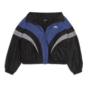 Куртка 3b sports icon off shoulder tracksuit jacket 'black blue' Balenciaga, черный