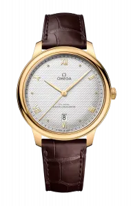 Часы Omega De ville prestige co‑axial master chronometer с желтым золотом 40 мм