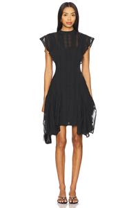 Платье с текстурой "Флёр" Allsaints, black